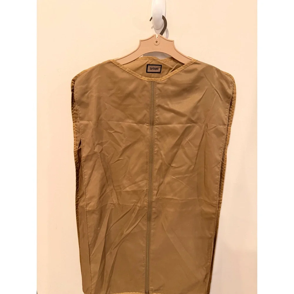Hartmann Travel Garment Bag w/ Original Hartmann Hanger Tan Nylon Suit Carrier